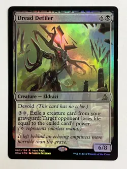 Dread Defiler 068/184 Foil Intro Pack Rare Oath of the Gatewatch MTG Very LP - Image 1