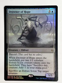 Drowner Of Hope 57/274 Intro Pack Foil Rare Promo Battle For Zendikar MTG NM - Image 1