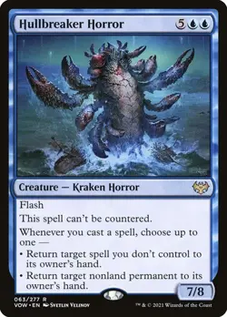 Hullbreaker Horror NM RARE Innistrad: Crimson Vow [VOW] MTG Blue Kraken Regular - Image 1