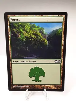 MTG - M14 - Forest - #249 - Lightly Played - Image 1