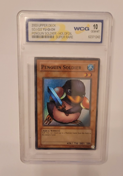 2003 Upper Deck SDJ-022 Yu-Gi-Oh GRADED GEM-MT 10 Penguin Soldier-Holofoil - Image 1