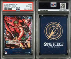 PSA 10 Zoro ST21-015 Flagship Battle 2025 Top 8 Prize ONE PIECE Card Japanese - Image 3