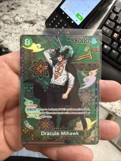 One Piece Dracule Mihawk - OP12-030 (SP) - The Azure Sea’s Seven (OP14) English - Image 1