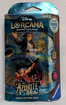 Disney Lorcana Azurite Sea Starter Deck Amber & Ruby (Jim Hawkins & Tigger) NEW - Image 1