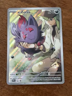 Pokemon TCG N's Zorua 189 SV: Scarlet & Violet Promo Cards Promo NM - Image 1