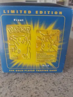 Pokemon Limited Edition 1999 Pikachu 23K Gold Plated Trading Card - Image 4