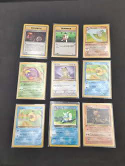 Pokemon Cards: 1st Edition Jungle Fossil Rocket 9 Card Non-Holo Lot NM/LP - Image 1