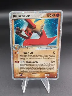 Pokemon TCG Blaziken EX Holo Ultra Rare Card 90/100 EX Crystal Guardians DMG - Image 1