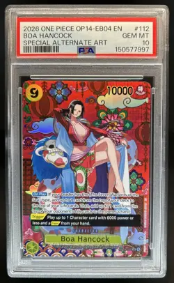 2026 One Piece Boa Hancock Special Card Alt Art #OP14-112 PSA 10 GEM MINT - Image 1