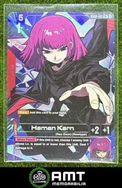Haman Karn R+ Parallel Art Holo Gundam Card Game Dual Impact GD02-091 - Image 1