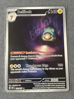 Pokemon Bellibolt 201/197 SV03: Obsidian Flames Holo 140 HP TCG Card - Image 1
