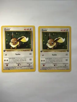 Pokemon Team Rocket Eevee 1st Edition Lot 2 Cards 55/82 1999 English - Image 1