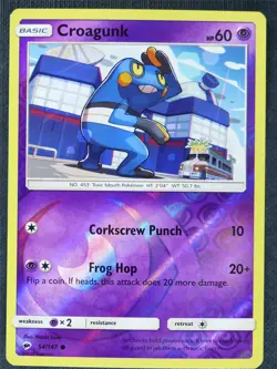Croagunk 54/147 Reverse Holo - Pokemon Cards #C7 - Image 1