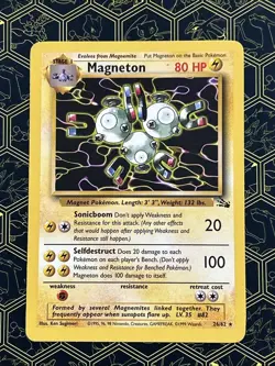 Magneton 26/62 Fossil Rare Non-Holo Vintage WOTC Pokemon TCG Card - Image 1