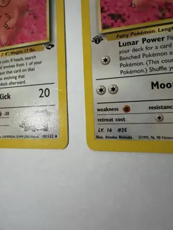Pokemon Gym Heroes Erika's Clefairy 1st Edition Lot 2 Cards 40/132 2000 English - Image 2