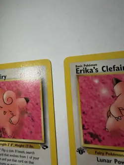 Pokemon Gym Heroes Erika's Clefairy 1st Edition Lot 2 Cards 40/132 2000 English - Image 3