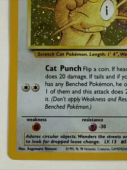 Meowth GB Promo 10 Holo Pokemon Card WOTC Black Star 2000 - Image 5