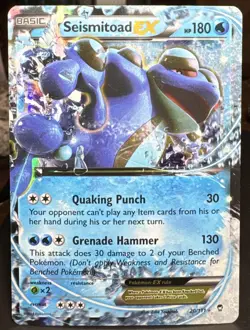 Pokemon Pokemon TCG Seismitoad EX 20/111 XY - Furious Fists Ultra Rare Holo Card - Image 1