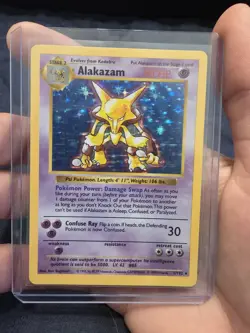 Alakazam Shadowless Holo Rare Card 001/102 LP/NM - Image 1