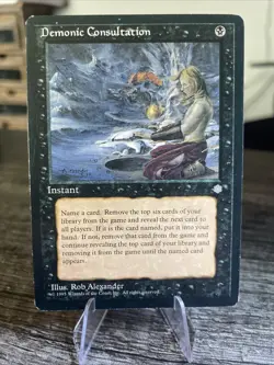 MTG Magic the Gathering - Ice Age Edition (1995) - Demonic Consultation - Image 1