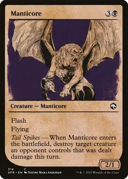 Manticore (Showcase) 314 C Adventures in the Forgotten Realms AFR MTG Foil - Image 1