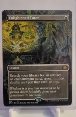 Enlightened Tutor [Borderless] Dominaria Remastered #412 [Regular, 2023] - Image 1