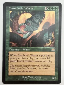Symbiotic Wurm x1 MTG Onslaught 1x Magic Very Good Moderate Play VG MP - Image 1
