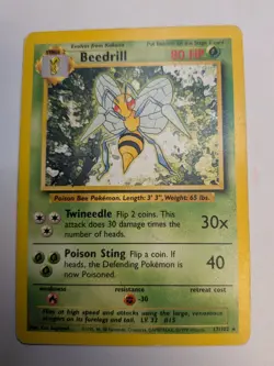 Pokemon TCG - Beedrill 17/102 - Rare Unlimited - Base Set Unlimited - Image 1