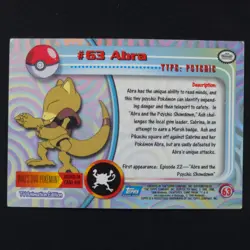 Abra 63 Foil - Topps Series - Pokemon Card - Image 2