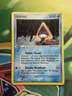 Snorunt Pokemon Card 64/108 Reverse Holo Foil Stamped EX Power Keepers 2007 - Image 2