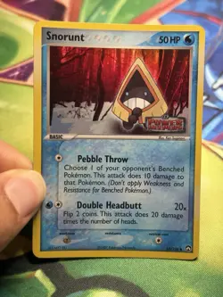 Snorunt Pokemon Card 64/108 Reverse Holo Foil Stamped EX Power Keepers 2007 - Image 3