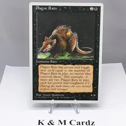 MTG - 4th Edition - Plague Rats - Common - Near Mint - Image 1