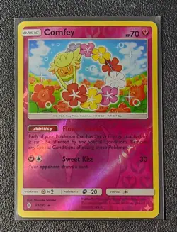 reverse holo Comfey 93/145 Pokemon card SM Guardians Rising rare NM - Image 1