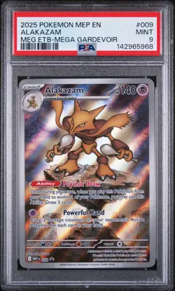 2025 POKEMON MEGA EVOLUTION ELITE TRAINER BOX ALAKAZAM PSA 9 - Image 1