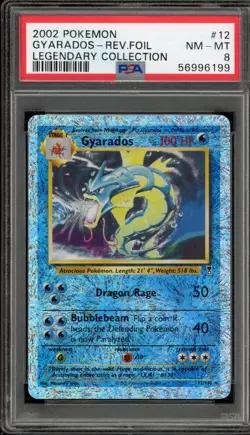 Pokemon Gyarados Legendary Coll. Reverse Holo Rare #12 PSA 8 - Image 1