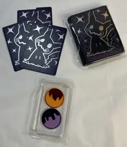 Pokemon TCG Paldean Fates Shiny Mimikyu ETB Sleeves (65ct) SEALED And Marker U00 - Image 1