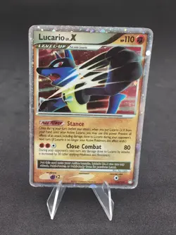 Pokemon TCG Lucario LV.X 122/123 Mysterious Treasures Holo - Image 1