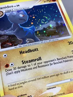 Cranidos LV. 24 DP07 HOLOBLEED SWIRL Diamond and Pearl Black Star Promo Pokemon - Image 3