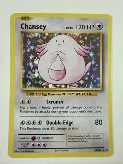 Pokemon TCG XY Evolutions Chansey Holo Card 70/108 NM - Image 1