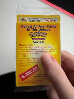 Sealed Dragonite #5 Black Star Promo WB Movie WOTC Pokemon Card - Image 1