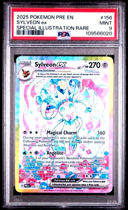 Pokemon S&V Prismatic Evolutions Sylveon ex #156 Special Illustration Rare PSA 9 - Image 1