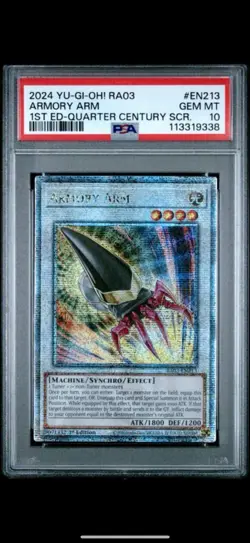 2024 PSA 10 YUGIOH RA03 QCR SECRET RARE ARMORY ARM 💎 - Image 1