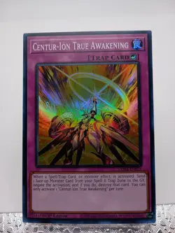 YUGIOH 3x 1ST ED VASM-EN024 CENTUR-ION TRUE AWAKENING SUPER RARE NEAR MINT (NM) - Image 1