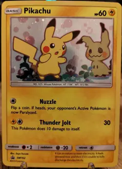 Pokemon Card Pikachu Sun & Moon Promo SM162 - NM Condition - Image 1