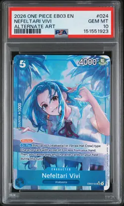 One Piece Nefeltari Vivi EB03-24 Heroines Edition English Gem Mint PSA 10 - Image 1