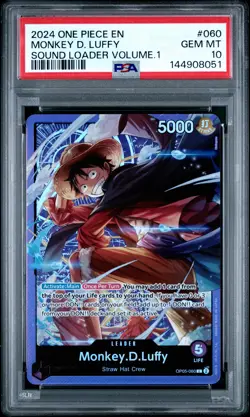 2024 ONE PIECE PROMOS SOUND LOADER VOLUME.1 #060 MONKEY D. LUFFY PSA 10 - Image 1