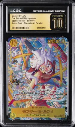 2026 ONE PIECE JPN EGGHEAD CRISIS SECRET RARE MONKEY D. LUFFY CGC 10 PRISTINE - Image 1