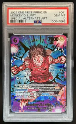 2025 One Piece The Best Monkey D. Luffy Promo Special Alt Art #EB02-061 PSA 10 - Image 1