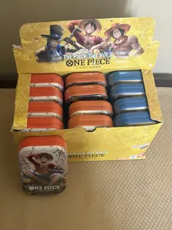One Piece TCG 13x Mini Tin Pack Set VOL. 2 with Display Box - Image 1