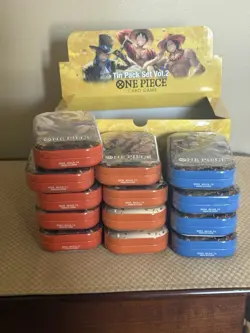 One Piece TCG 13x Mini Tin Pack Set VOL. 2 with Display Box - Image 2